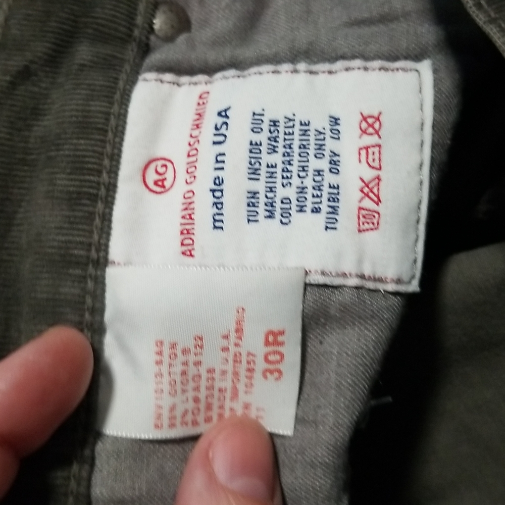 AG The Angel Boot Cut Corduroy Pants Olive - Picture 11 of 16